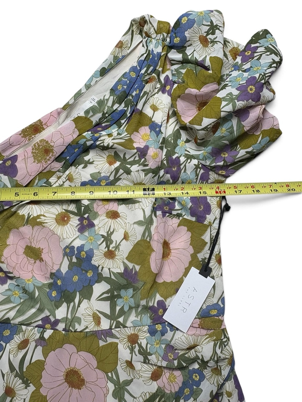 NWT ASTR the Label Santorini Floral One Shoulder Midi Dress Size Medium - Picture 9 of 14